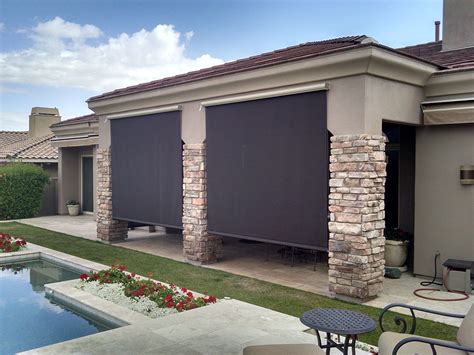 patio sun wind screens awnings shade products liberty   awning shade wind