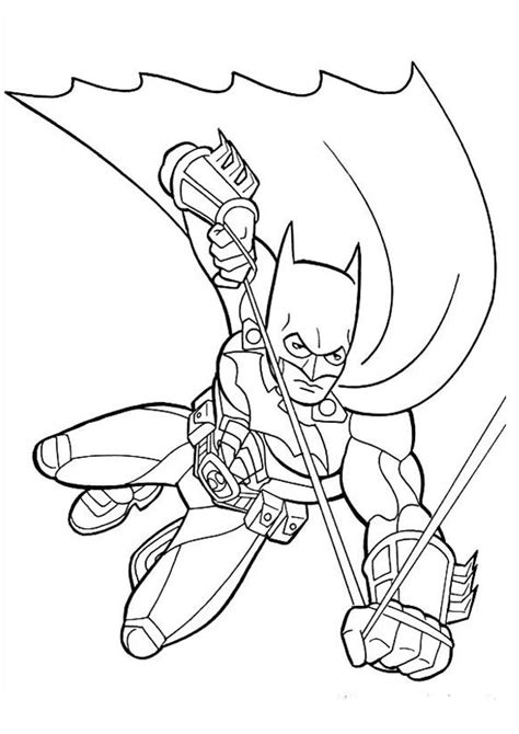 coloring pages flying batman coloring page