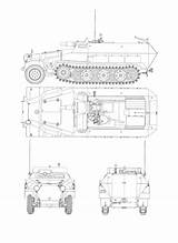 251 Sd Kfz Blueprint 3d Blueprints Drawingdatabase Drawing Ww2 Plans Tank sketch template