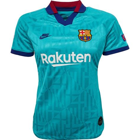 nike dames fcb barcelona champions league  voetbal jersey blauw