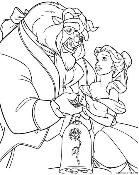 beauty   beast coloring pages cartoons beauty   beast