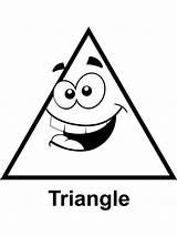 Coloring Pages Triangles Triangle Printable Color Educational Kids Template sketch template