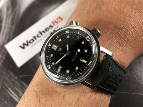 nos lip nautic super compressor 1966 vintage hand winding watch cal r17