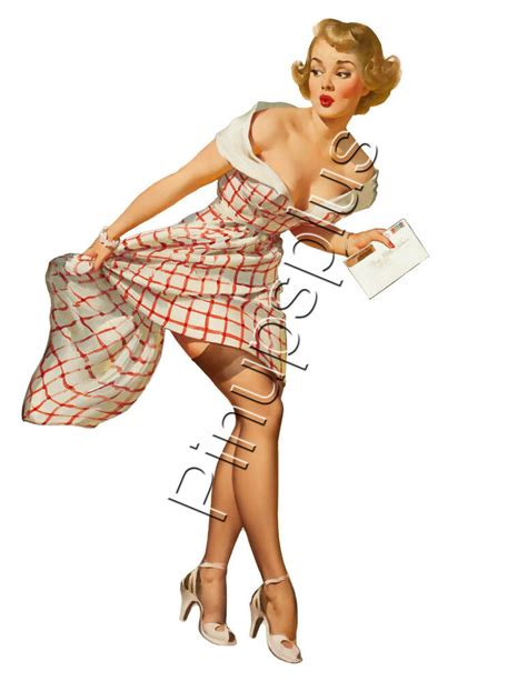 sexy up skirt retro pinup girl waterslide decal sticker