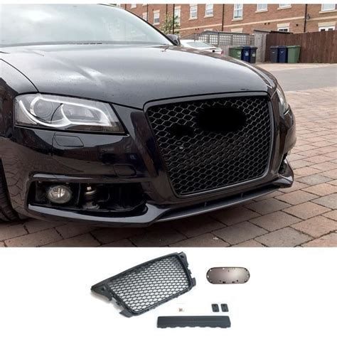 pour audi   rs p pa calandre grille noir nid dabeilles sans sigle   cdiscount auto