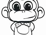 Monkey Coloring Face Printable Pages Ear Getcolorings Getdrawings Sheets Colorings Little Color sketch template