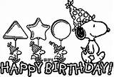 Snoopy Birthday Coloring Cards Pages Wecoloringpage Happy Colouring sketch template
