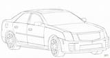 Cadillac Cts Coloring Pages Drawing sketch template