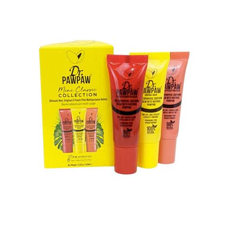 Dr Paw Paw Mini Classic Collection Set Trio 10ml Red Peach And
