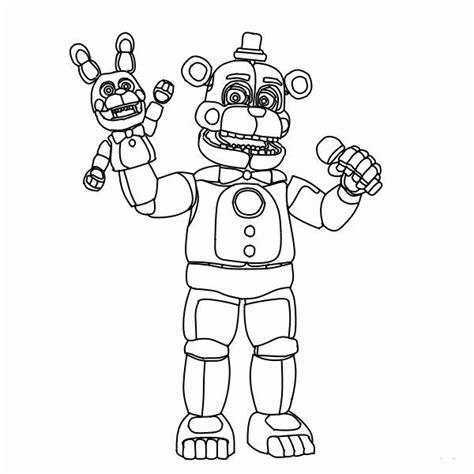 funtime foxy coloring page awesome  printable  nights  freddy