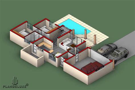bedroom house plans  double garage home design ideas