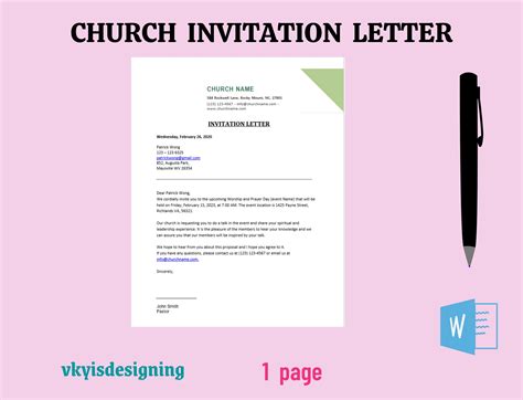 church invitation letter church letter   church attending church
