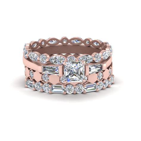 Complete Your Wedding Look With A Stunning Stacked Eternity Ring Set
