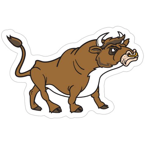 bull mascot sticker