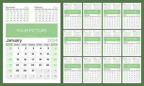 premium vector set   vertical calendar pages   week starts