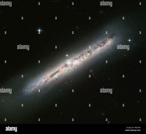 spiral galaxy side view stock photo alamy