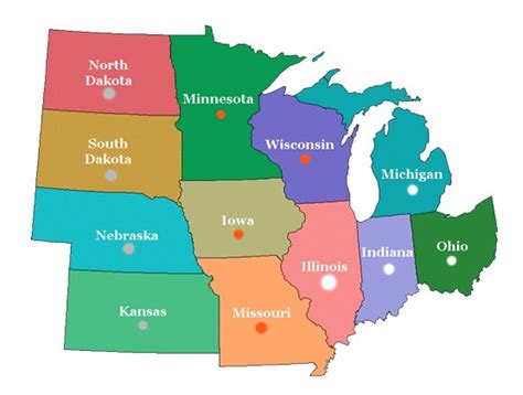 map   midwest clipart