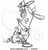 Metal Detector Clipart Man Using Outline Cartoon Royalty Toonaday Illustration Rf Clip Ron Leishman Clipground sketch template
