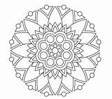 Coloring Mandala Printable Complex Pages Getdrawings Difficult Getcolorings Color sketch template