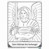 Coloring Catholic Pages Michael St Archangel Angel Colouring Store Religion Children Activities sketch template
