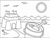 Coloring Pages Getdrawings Sand Summertime sketch template