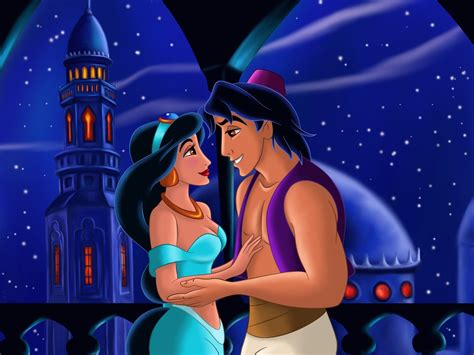 aladdin together forever walt disney fanart movie animated film arabian night fairytale love