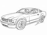 Mustang sketch template