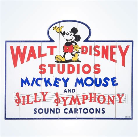 disney walt disney studios mickey mouse silly symphony sound cartoons sign  walmartcom