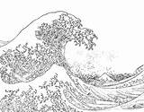 Morze Hokusai Kolorowanka Kanagawa Antystresowe Colorare Druku Sheets Bestcoloringpagesforkids Mares Ola Drukowanka Pokoloruj Wydrukuj Malowankę sketch template