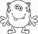 Coloring Monsters Monster Pages Cartoon Wecoloringpage sketch template