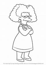 Selma Simpsons Bouvier Drawingtutorials101 sketch template