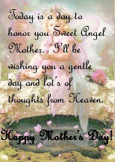sweet angel mother thoughts from heaven mother s day