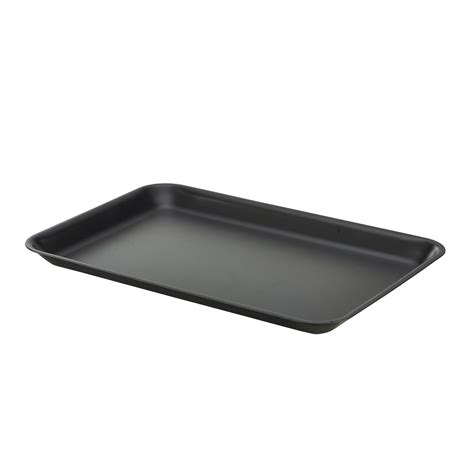 galvanised steel serving tray matte black   cm