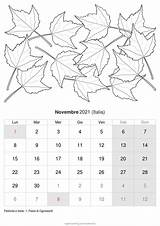 Novembre Calendario Stampare sketch template