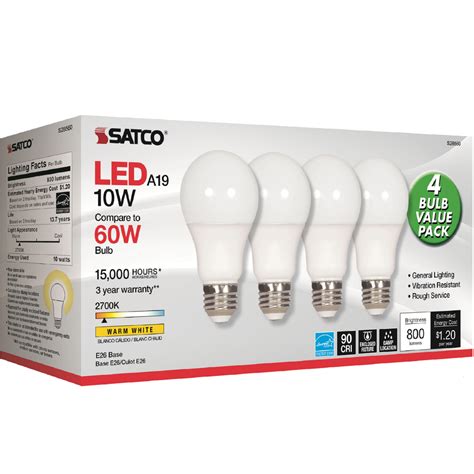 satco   led  frosted bulbs light bulbs tubes satco products