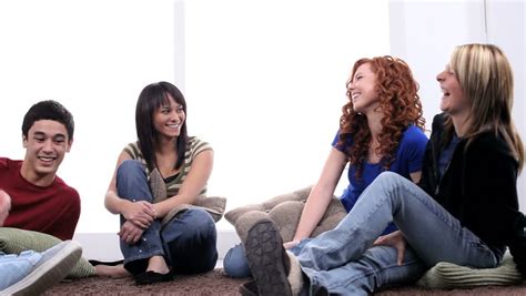 group of teens playing video game stock footage video 4647386 shutterstock
