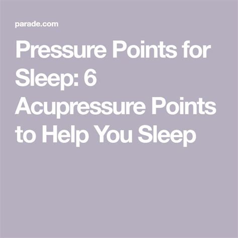 pressure points  sleep  acupressure points    sleep