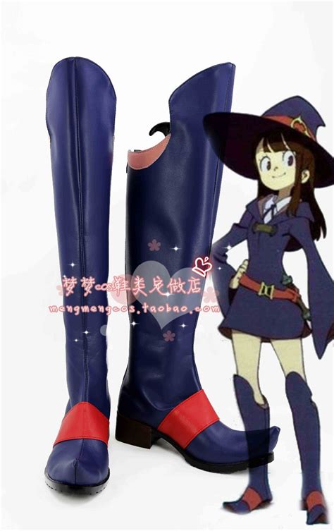 little witch academia kagari atsuko cosplay shoes boots custom made in
