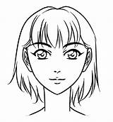 Face Anime Front Drawing Manga Template Templates Forward Coloring Getdrawings Sketches Drawings sketch template