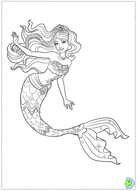 barbie mermaid colouring pages