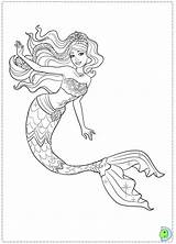 Coloring Barbie Mermaid Pages Clipart Library Tale sketch template