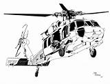 Drawings Drawing Coloring Helicopter Pages Military Airplane Blackhawk Mh Sikorsky 60s Ink Helicopters Colouring Two Aviation Line Aircraft Hellicopters Whales sketch template