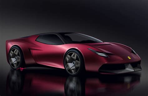 ferrari renderings  behance futuristic cars concept car design