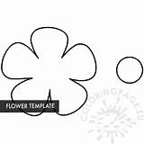 Template Flower Flowe Craft Pdf Print Coloring sketch template