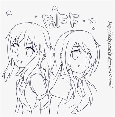 friend coloring pages anime
