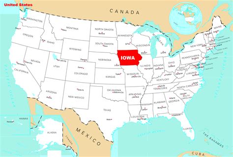 render  usa map  iowa state highlighted stoc vrogueco