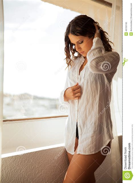 girl taking her clothes off stock image image of lingerie blouse 46150745