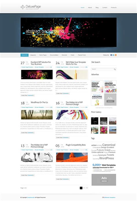 deluxe xhtml template web blog personal css templates dreamtemplate