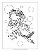 Mermaid Coloring Pages Printable Getcolorings Fish Color Print sketch template