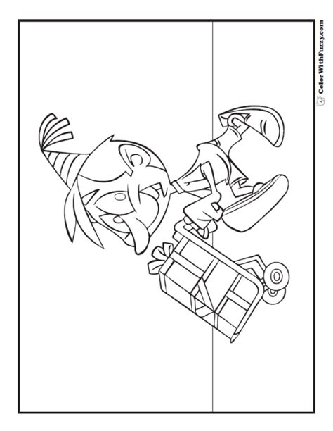 birthday coloring pages customizable